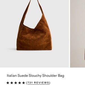 Quince Brown Suede Hobo Bag